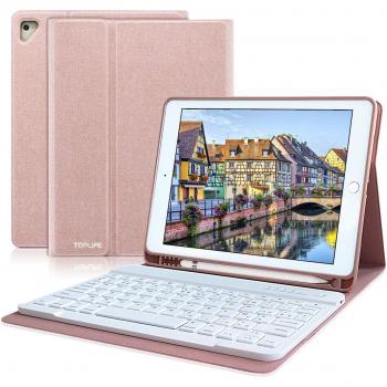 COO Funda Teclado iPad 9.7, Funda iPad 2018 con Ranura para Lápiz y Teclado Español