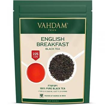 VAHDAM, Desayuno inglés original Hojas de té negro, 340g/12oz