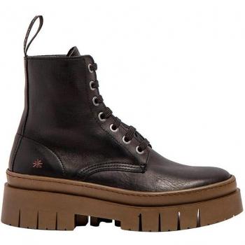 Art Botines para Mujer 1953 Nappa Black-Bronze/Amberes de Piel con Cierre de Cordones