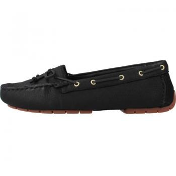 Mocasines Mujer Clarks Mocc Boat2 Negros, piel de alta calidad, diseño clásico y elegante, suela de goma antideslizante, plantilla acolchada para mayor comodidad, cierre tipo mocasín