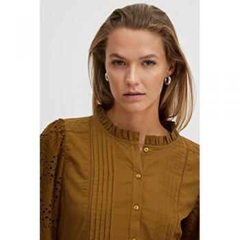 Atelier Rêve Women's Long Sleeve Shirt Irluie in Bronze Brown
