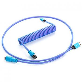 CableMod Pro Coiled Keyboard Cable USB-C to USB-A, Galaxy Blue - 150cm