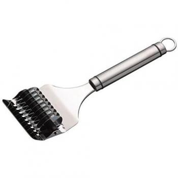 Cortador Profesional de Hierbas KitchenCraft, Acero Inoxidable, Mango Ergonómico, 22,5 x 6,5 cm