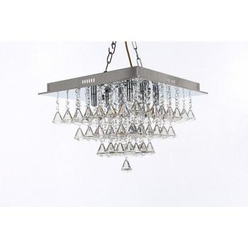 Lámpara colgante Parma Cromo 6 bombillas 40cm