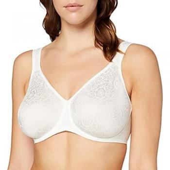 Triumph Lovely Minimizer Women's Bra - Floral Design, Offwhite, Size 90E