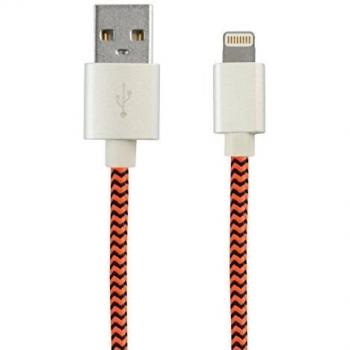 Cable de carga y sincronización USB a Lightning de 1 metro en color naranja