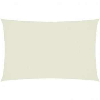 Toldo de vela rectangular tela Oxford color crema 2,5x5 m