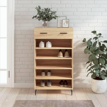 Zapato de roble Sonoma 60x35x105 cm de madera multicapa Marrón