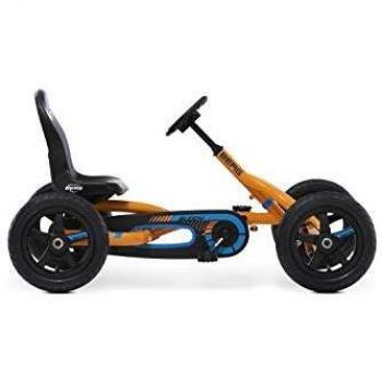 BERG Karting Buddy B-Orange | Kart con Pedales, Go-Kart, Asiento Ajustable, Ruedas hinchables, Kart con Pedales para niños, Bicicleta y vehículo para niños de 3 a 8 años