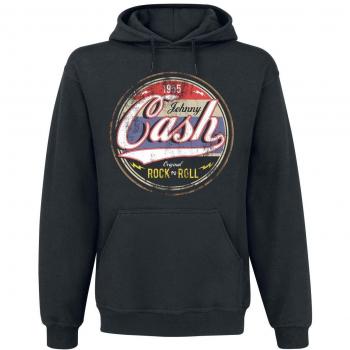 Johnny Cash Rock 'n' Roll Sudadera con Capucha Negro L
