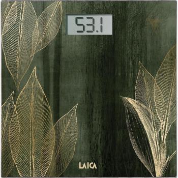 Laica PS1077 Luxury Nature Báscula de Baño Digital con Efecto Piedra y Decoración de Hojas