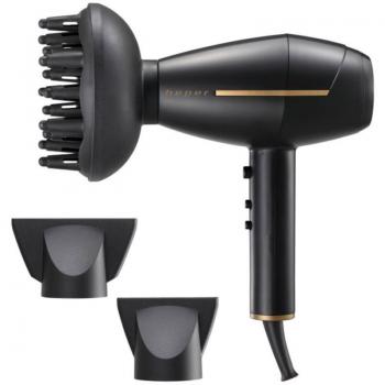 Secador de Pelo Profesional BEPER 40.406 con Motor de AC, Color Negro, 2400W, incluye accesorios