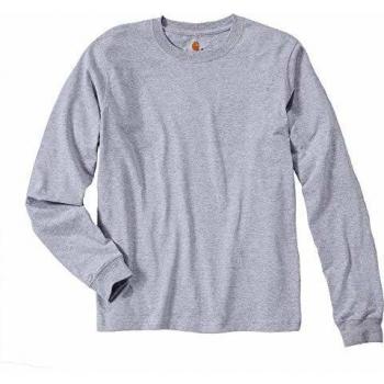 Camiseta de Manga Larga Carhartt con Logo en Color Gris (Talla XL)