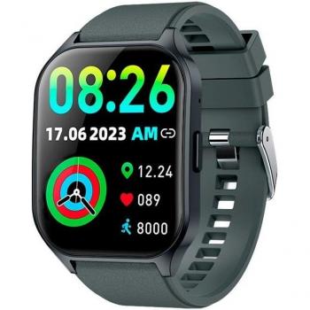 Smartwatch Cool Amoled Curved Silicona Gris Oscuro