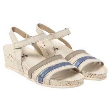 Sandalias de Piel para Mujer Art 1943 Nappa Multicolor con Tacón de 4.5cm y Velcro, Casual - Outlet 2024