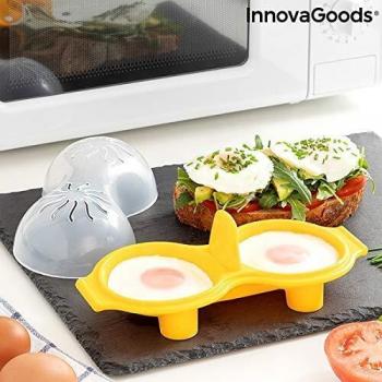 InnovaGoods IG815769 Cuecehuevos Doble de Silicona Oovi