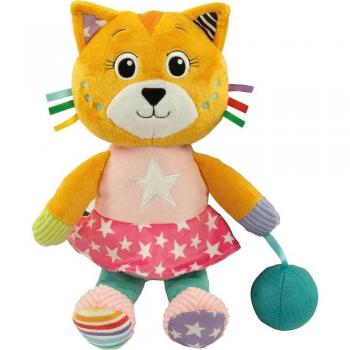 Peluche Interactivo Clementoni-Katy: Gatita de Peluche para Bebés de 0 Meses, Incluye Caja Escenario