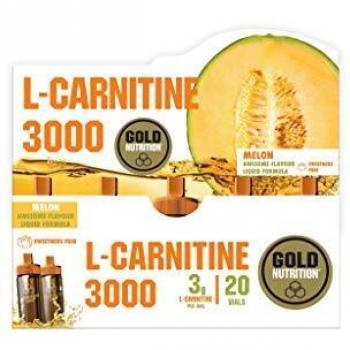 Goldnutrition L-Carnitina 3000mg, Sandía, 20 viales x 10ml