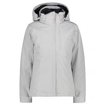 CMP Women's Detachable Inner Jacket with Zip Hood - Light Brown - Size 42