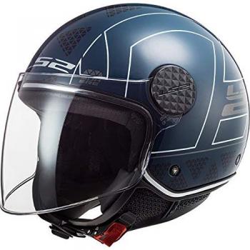 Casco Jet LS2 OF558 Sphere Lux Linus Cobalto Brillante Azul