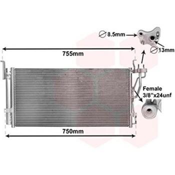 Condensador de Aire Acondicionado VAN WEZEL 83005210