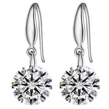 Ailoria Folie Women's 925 Sterling Silver Dangle Earrings with Zirconia