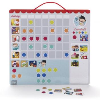Calendario magnético de recompensas con imanes, diseño colorido, incluye 30 imanes de actividades y emociones, ideal para motivar a los niños, fomenta la organización y el seguimiento de tareas