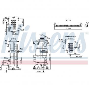 Enfriador EGR NISSENS 989374 - Radiador de gases de escape, sistema de recirculación