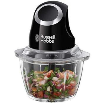 Picadora Eléctrica de Alimentos Russell Hobbs 24662-56-RH con Capacidad de 0,5 L y Potencia de 200 W en Color Negro Transparente