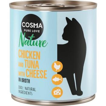 Cosma Nature 24 x 140 g - Pack Ahorro - Pollo y Jamón de Pollo & Pollo y Atún con Queso