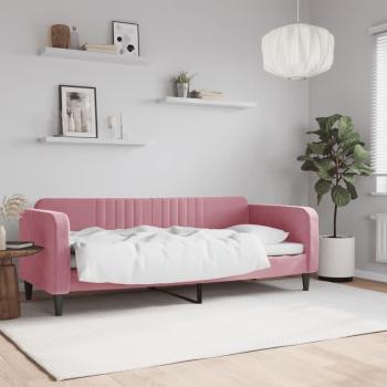 Sofá cama terciopelo rosa 80x200 cm Vidaxl, sofá cama sin colchón, cama de invitados, sofá cómodo para dormir