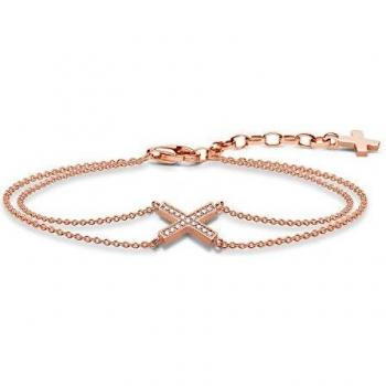 Thomas Sabo Elegant Gold Bracelet with Zirconia, Yellow female, Size: ONE SIZE