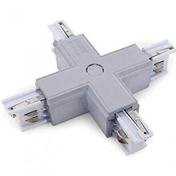 Greenice | Conector + Carril Trifásico Plata