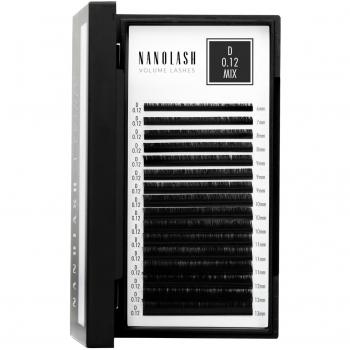 Set de pestañas postizas Nanolash VOLUME LASHES Extensiones 6-13 mm, características: pestañas postizas de volumen, longitud de 6 a 13 mm, grosor 0.12 d, incluye una