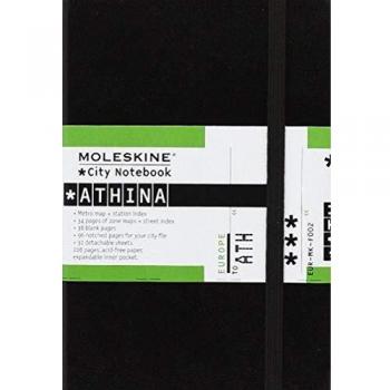 Moleskine S09159 - Cuaderno Athina City, 9 x 14 cm, negro