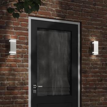 Aplique de exterior de acero inoxidable plateado vidaXL