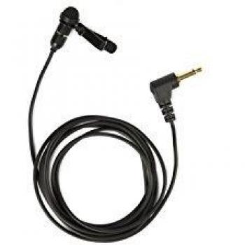 Micrófono de Solapa Fonestar FCM-860 con Clip de Sujeción, Conector Jack 3.5 mm Mono de 90º, Cable de 150 cm