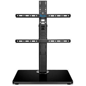 RENTLIV Soporte Genérico para TV - Soporte de TV Tipo Sobremesa para Televisores de 32 a 55 Pulgadas con Base de Madera - 8 Niveles de Altura Ajustable - Máximo VESA 400 x 400 mm y 45 KG
