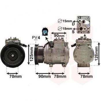 Compresor de aire acondicionado VAN WEZEL 8300K178