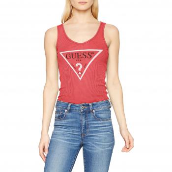 Guess Vn Original Tank Top, Camiseta de Tirantes para Mujer, Rosso