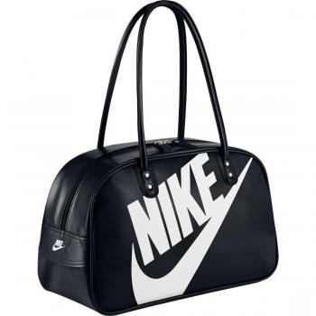 Nike Heritage SI Shoulder Club - Bolsa unisex, color negro / blanco, talla única