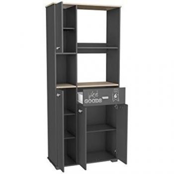 SZ Suárez Bufé Asfeld Con Cajón Cubertero 4Puert/4Estantes Gris/Bakery