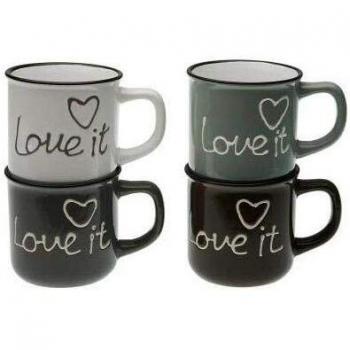 VERSA 19470090 Set 4 Mugs Hello, No Aplica