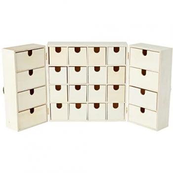 Artemio 14002225 Calendario de adviento con boquillas triptique Madera 55 x 6,5 x 28 cm