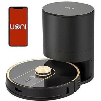 Uoni V980Plus Robot Aspirador y fregasuelos con Cubo de Basura Autovaciado, 2700Pa Fuerte Succión, Lidar Navegación Robótica Aspiradoras Multi-Floor Mapping con Zonas No-Go