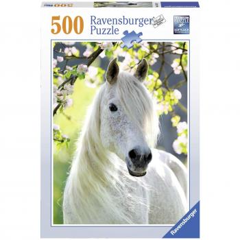 Puzzle 500 Piezas Caballo Blanco Primavera Equestre
