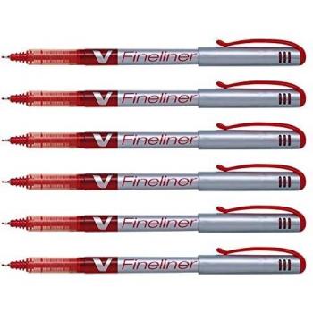 Pilot V-Fineliner Punta Fina 1 mm Color Rojo