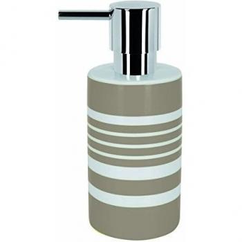 Spirella 7,0 x 7,0 x 16,0 cm, Multicolor colección Tube, Dispensador de jabón líquido, Porcelana