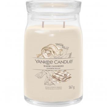 Yankee Candle Warm Cashmere Large Jar Candle 567 g - Signature Scented Candle with Double Wicks, Soy Wax Blend, Long Burning