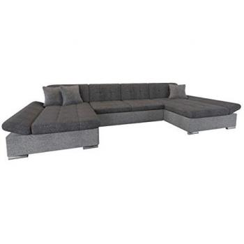 Sofá rinconero Comfivo 168, función de descanso, caja de ropa de cama, 360x160x75cm, diseño moderno y ajustable